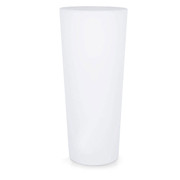prezzo Vaso Rotondo Luminoso da Giardino Solare Autoricaricabile 38x38x86 cm in Polietilene Sined Solar 86 Bianco