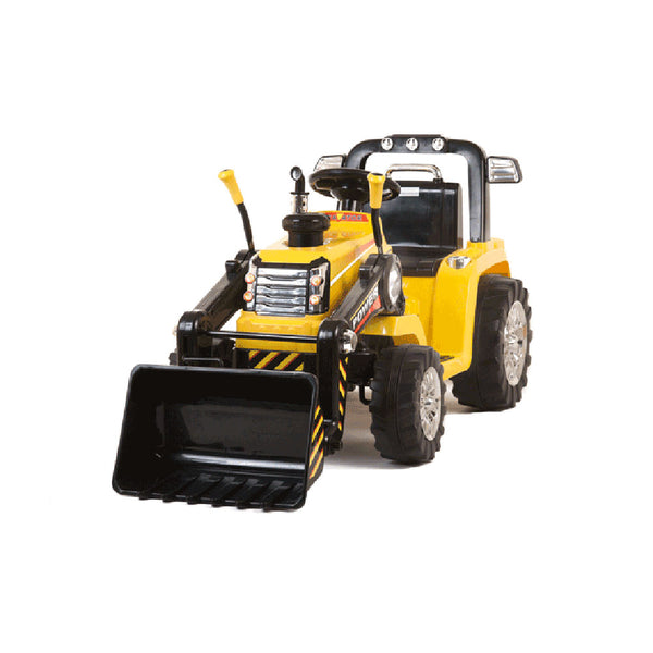 sconto Elektrotraktor für Kinder Bulldozer mit Schaufel Bagger 12V Gelb