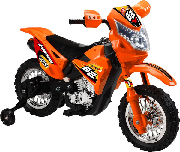 sconto Elektromotorrad für Kinder 6V Super Cross Happy Kids Orange