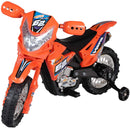 Moto Elettrica per Bambini 6V Super Cross Happy Kids Arancione-8
