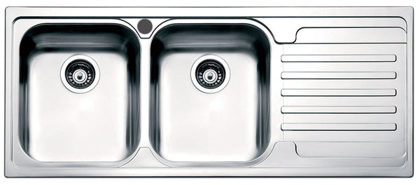 Küchenspüle 2 Becken 116x50 cm in Apell Venezia Edelstahl Abtropffläche rechts prezzo