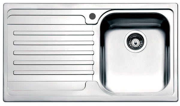 Küchenspüle 1 Becken 86x50 cm in Apell Venezia Edelstahl Abtropffläche links sconto