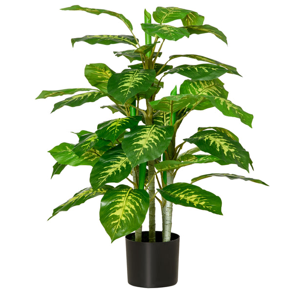 Immergrüne Kunstpflanze H95 cm mit grünem Topf für drinnen und draußen prezzo