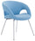 Büro-Wartestuhl aus blauem Tosini Pensacola-Stoff