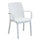 Indischer Stuhl 57x59x86 h cm aus weißem Korbgeflecht