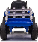 Trattore Elettrico per Bambini 12V con Rimorchio Happy Kids Blu-3