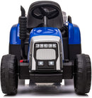 Trattore Elettrico per Bambini 12V con Rimorchio Happy Kids Blu-5