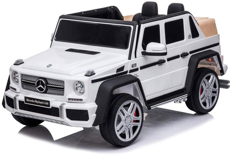 Macchina Elettrica per Bambini 12V Mercedes Maybach G650 Landaulet Bianca-10