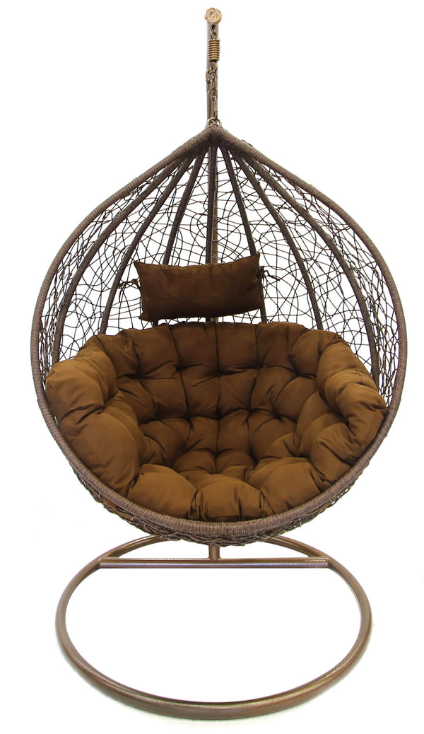 sconto Swing Garden Hängematte aus Stahl und braunem Saphir-Rattan