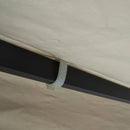 Dondolo Letto 3 Posti con Copertura a Gazebo Beige-8