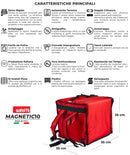 Zaino Termico Rigido Magnetico Porta Pizze da Asporto 10 Cartoni Safemi Magnetic 10 Rosso-9