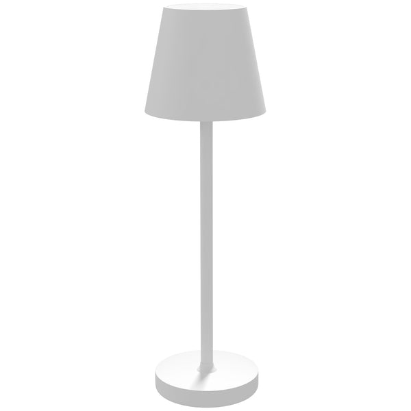 Lampada da Tavolo Portatile Ø11,2x36,5 cm in Acrilico e Metallo Bianco online