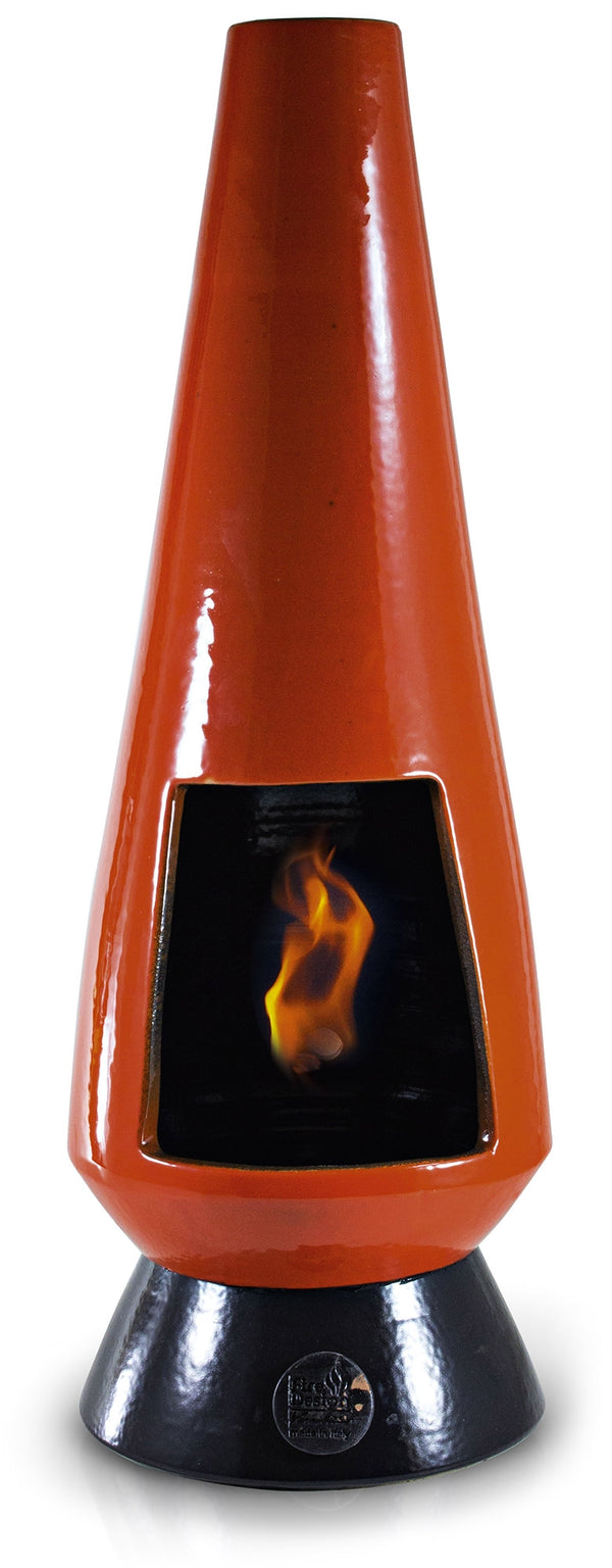 acquista Bioethanol-Bodenkamin aus Keramik 28x70 cm Ferazzoli Low Orange Tree