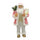 Rosa und weißes Weihnachtsmannkleid H110 cm mit Mini-Glühwürmchen und Geräuschen