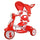 Motorrad Dreirad Push Reversible Kindersitz Kid Go Red