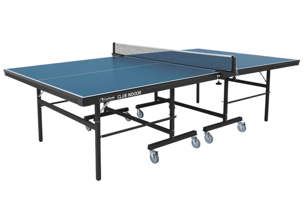 sconto Pin-Pong-Tisch mit blauer Platte und Rädern für Indoor Garlando Club Indoor