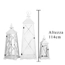 Set 3 Lanterne in Legno H 112 cm-2