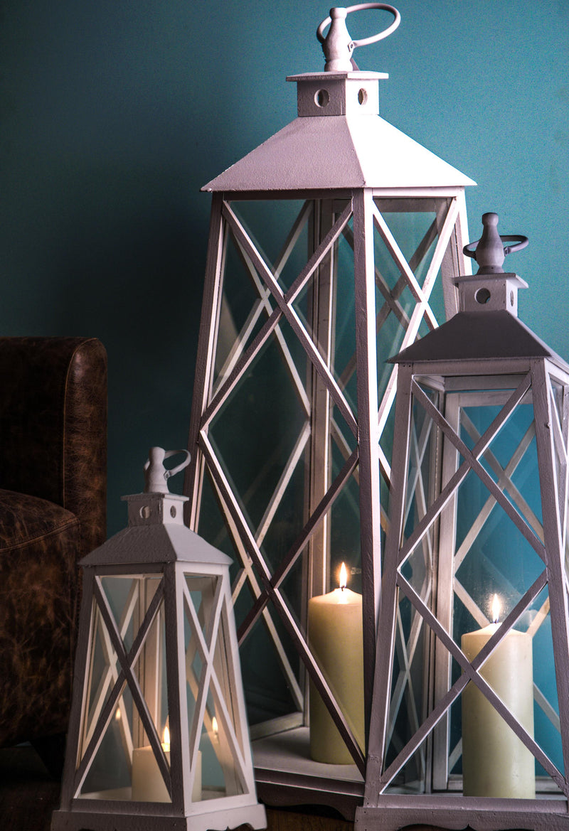 Set 3 Lanterne in Legno H 112 cm-4