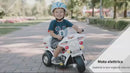 Polizei-Elektromotorrad für Kinder 6V Weiß