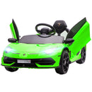 Macchina Elettrica per Bambini 12V con Licenza Lamborghini Aventador SVJ Roadster Verde-1