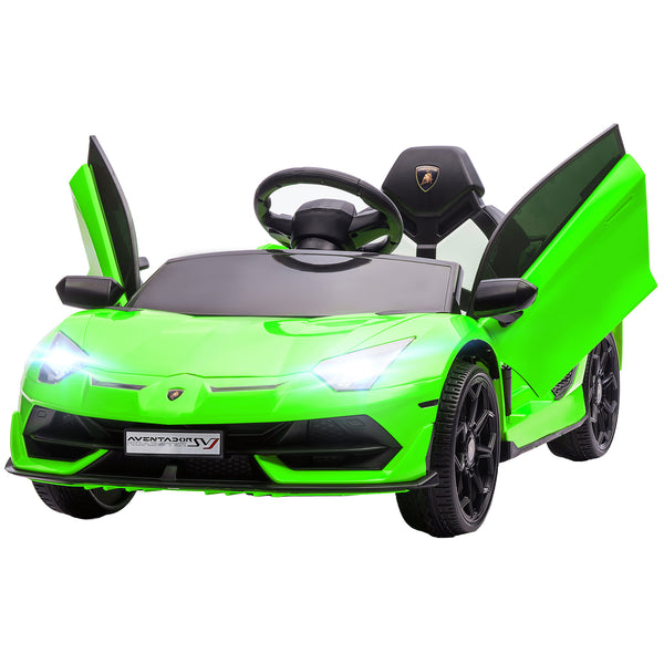 Macchina Elettrica per Bambini 12V con Licenza Lamborghini Aventador SVJ Roadster Verde sconto