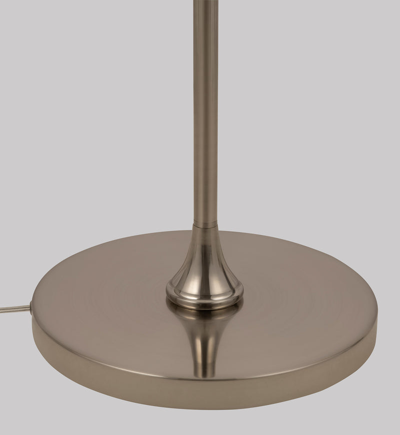 Neoklassizistische Stehlampe aus Metall und Glas Alicante Nickel