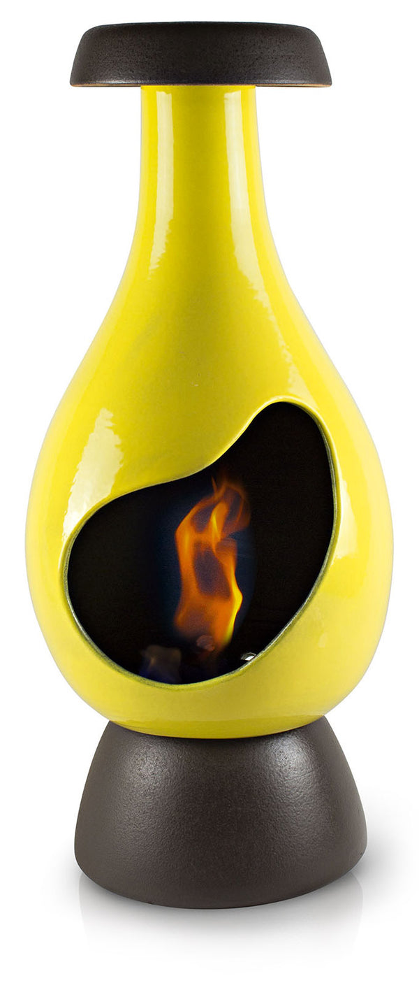 prezzo Bioethanol-Bodenkamin aus Keramik 35x70 cm Niedrig Gelbe Bohne