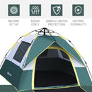 Tenda da Campeggio Automatica per 2 Persone con Tasche Interne e Tappetino 205x195x135 cm  Verde-3