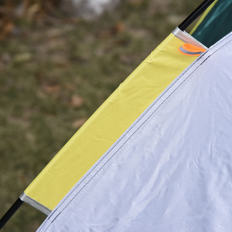 Tenda da Campeggio Automatica per 2 Persone con Tasche Interne e Tappetino 205x195x135 cm  Verde-7