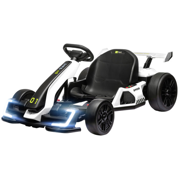 acquista Go Kart a Pedali per Bambini 24V con Seggiolino Regolabile Bianco