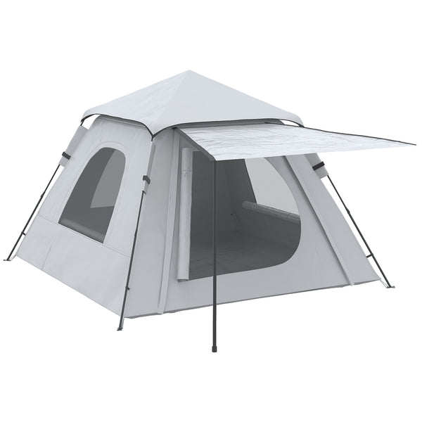 prezzo Tenda da campeggio per 2-3 persone 210x210x150 cm con Veranda grigia e bianca