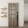 Indoor-Falttür 88,5 x 214 cm aus PVC mit Glas Saba Jasmine Oak Taubengrau