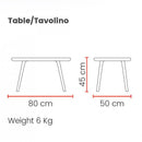 Set da Giardino Divano Poltrone e Tavolino in Polipropilene Vandi Bianco e Rosso-8