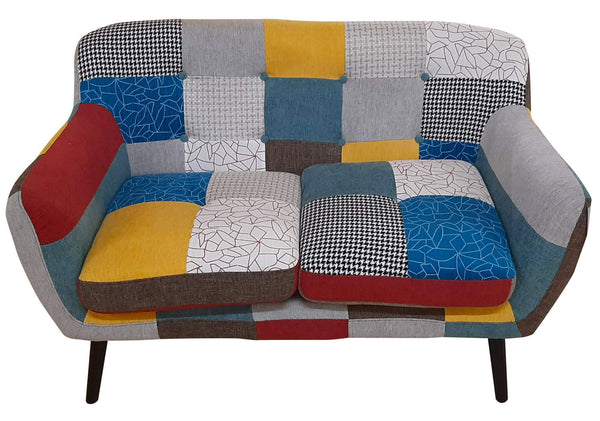 online 2-Sitzer-Sofa 130 x 80 x 68 cm in Patchwork-Stoff