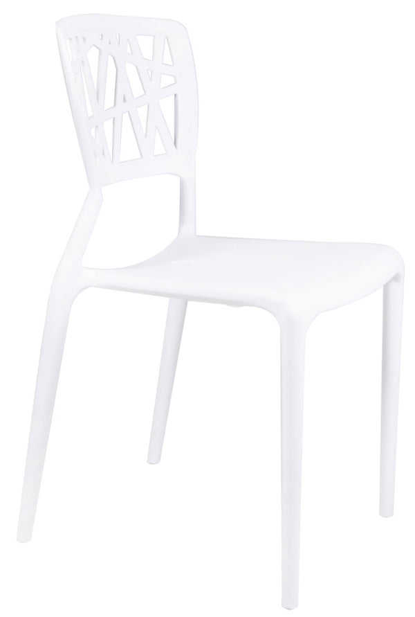 Set mit 4 weißen Vandi-Gartenstühlen aus Polypropylen acquista
