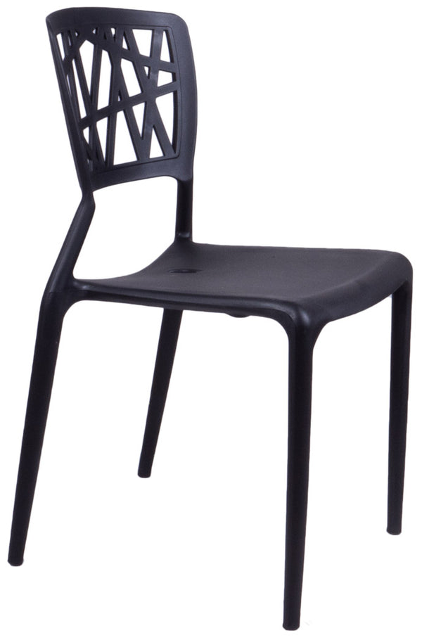 prezzo Set aus 4 Vandi Gartenstühlen aus schwarzem Polypropylen