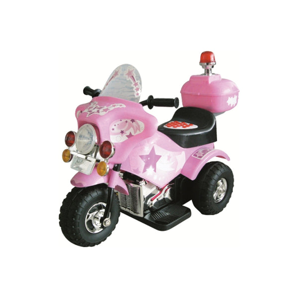 sconto Elektromotorrad für Kinder 6V Police Pink