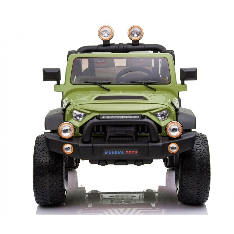 Macchina Elettrica per Bambini 2 Posti Ruote EVA Maxi Fuoristrada 12V Verde-8