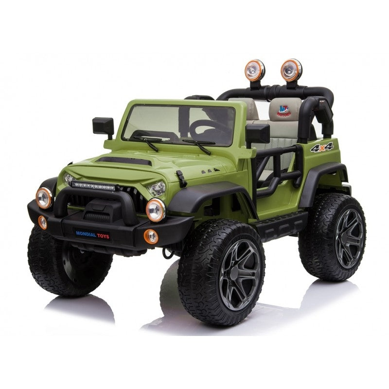 Macchina Elettrica per Bambini 2 Posti Ruote EVA Maxi Fuoristrada 12V Verde-10