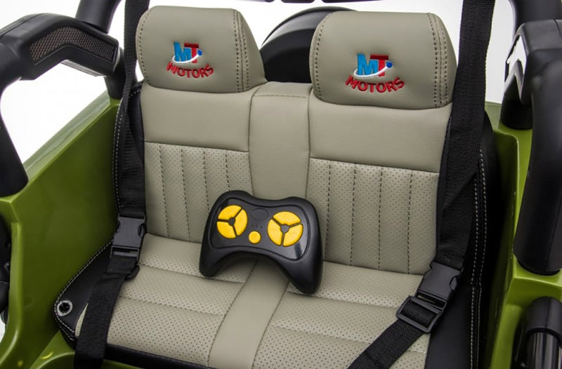 Macchina Elettrica per Bambini 2 Posti Maxi Fuoristrada 12V Happy Kids Verde-1