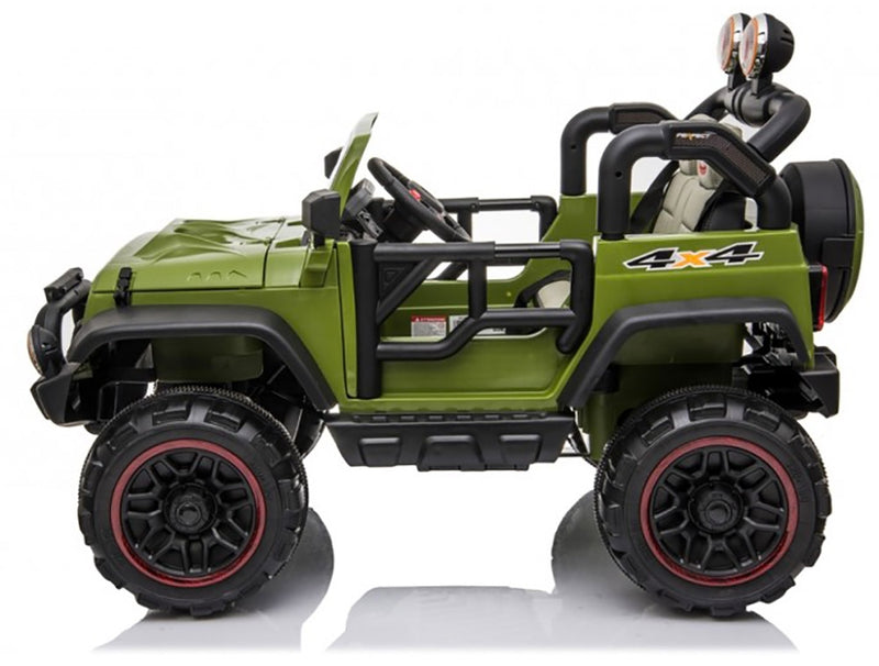 Macchina Elettrica per Bambini 2 Posti Maxi Fuoristrada 12V Happy Kids Verde-6