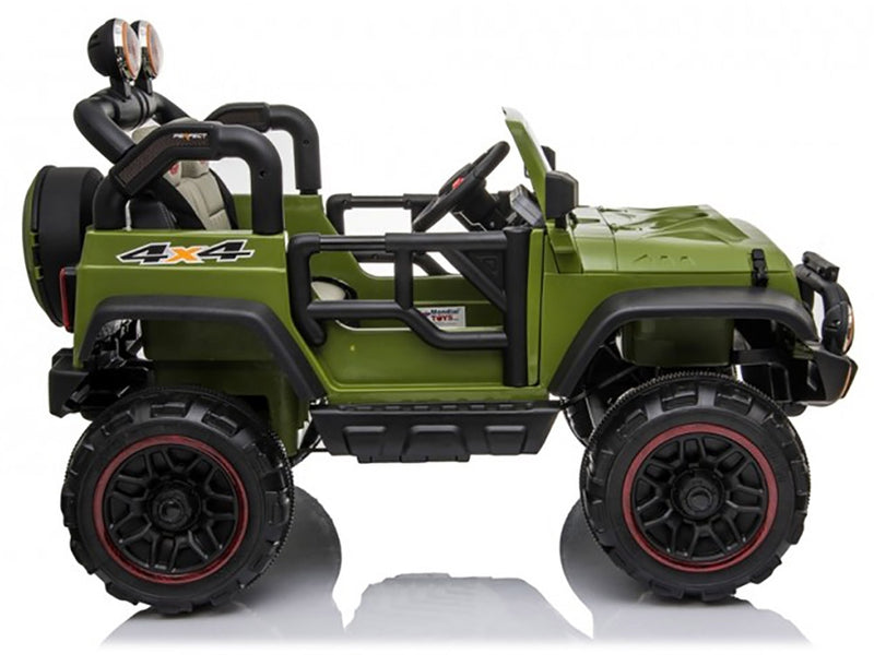 Macchina Elettrica per Bambini 2 Posti Maxi Fuoristrada 12V Happy Kids Verde-5