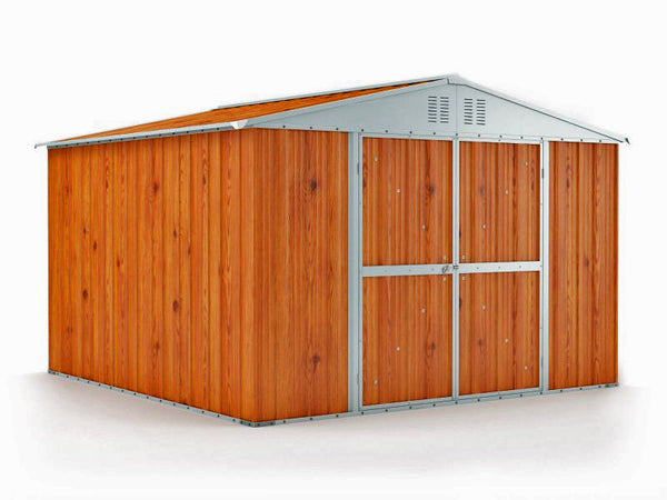 Gartenkastenhaus aus Stahlblech Werkzeughalter 327 x 307 x 217 cm Enaudi Holz online