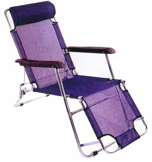 Becker Prato Blue Faltbarer Liegestuhl aus Aluminium und Textilene sconto