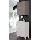 Mobile da Bagno Pensile Doppio 60Cm Rovere Scuro-2
