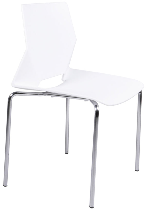 Stuhl aus Polypropylen und Chromo Vandi White acquista
