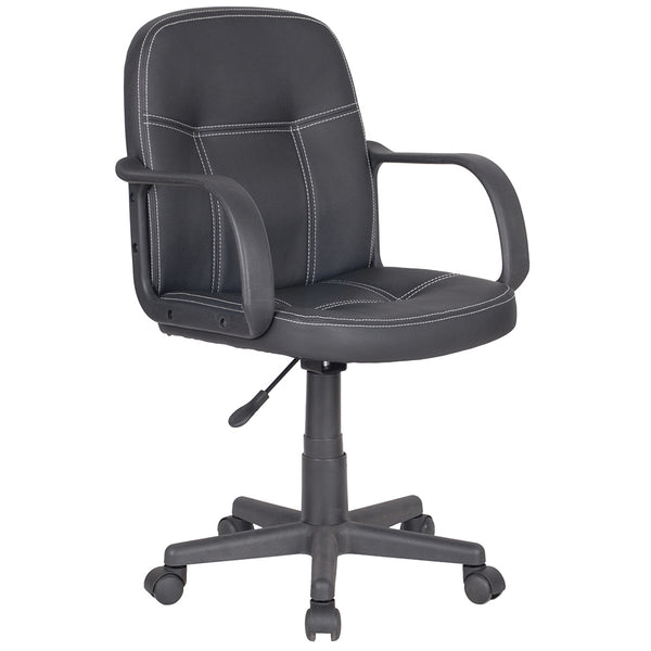 online Operativer Sessel aus schwarzem Kunstleder für das Büro