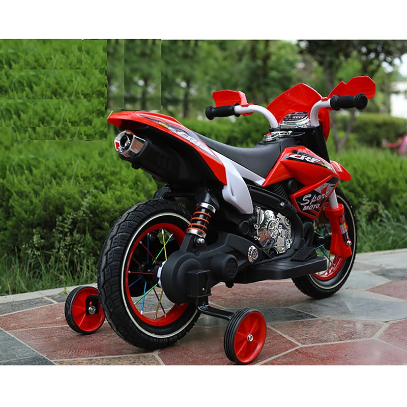 Moto Motocicletta Elettrica per Bambini 6V Kidfun Motocross Arancione-4