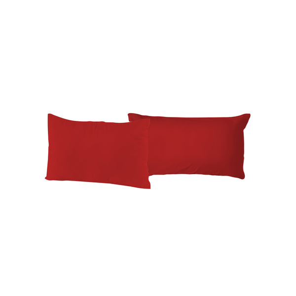 Paar einfache rote Kissenbezüge online