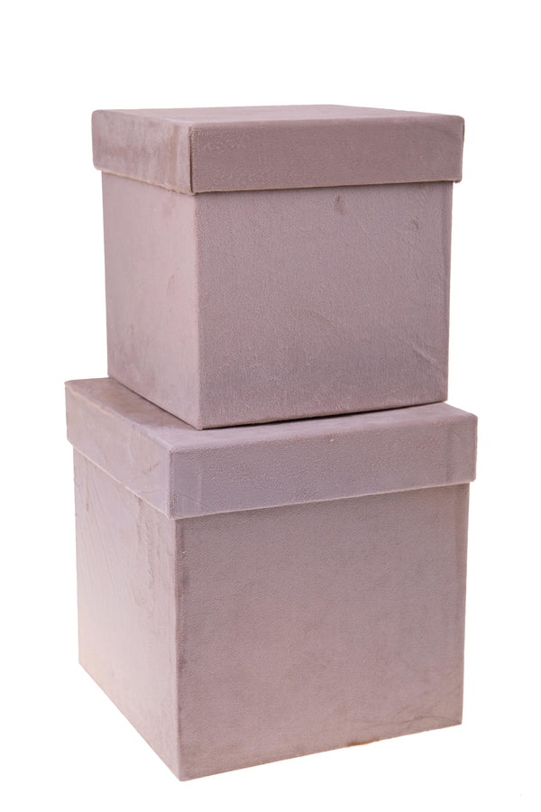 Set 2 Scatole Quadrate in Velluto H 265 cm online